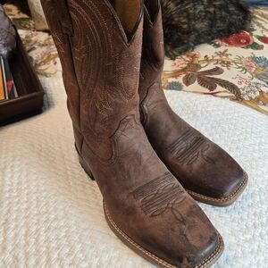 Ariat Men's Brown Western Cowboy Boots - Classic Leather Size 9.5
